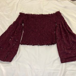 Charlotte Russe Blouse with flowey sleeves